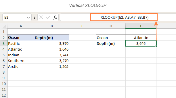 Vertical XLOOKUP