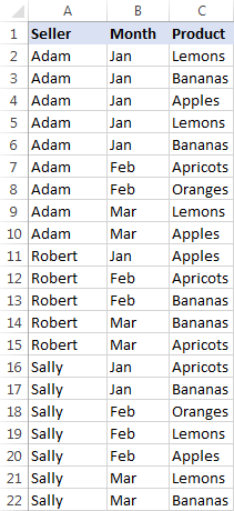 Matching rows are pulled to the main table.