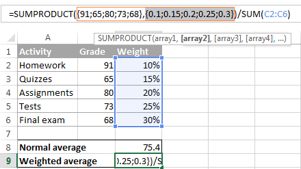 To see the actual values behind an array, select it in the formula bar and press the F9 key.