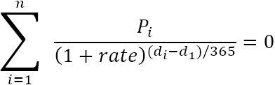 XIRR calculation